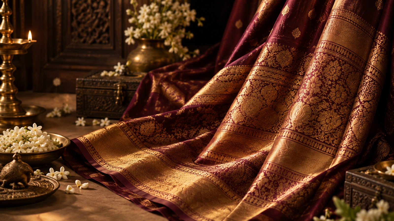 Golden Brocade and Jasmine Heritage Still Life