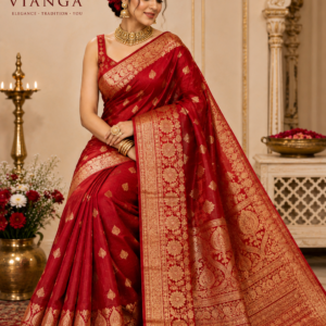 Royal Red Bridal Saree Portrait
